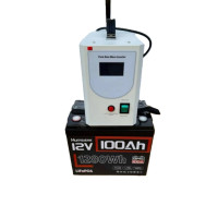 Залізо-фосфатний акумулятор Humsienk LiFePO4 12.8V 100Ah та інвертор 1.5 кВт з чистим синусом універсальний комплект автономного електроживлення