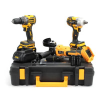Набір 3в1 DeWalt 36V шуруповерт DCD996, гайковерт DCF922, кутова шліфувальна машина DCG409 потужний комплект жовтий 36V