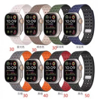 Силіконовий ремінець Silicon Magic Double Color для Apple Watch  стильний двоколірний браслет Starlight для комфортного носіння