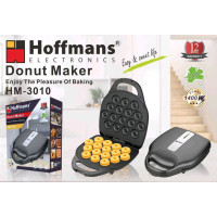 Електрична машинка для пончиків Hoffmans HM-3010  1400W, 7 порцій, швидке приготування солодощів вдома та на святі